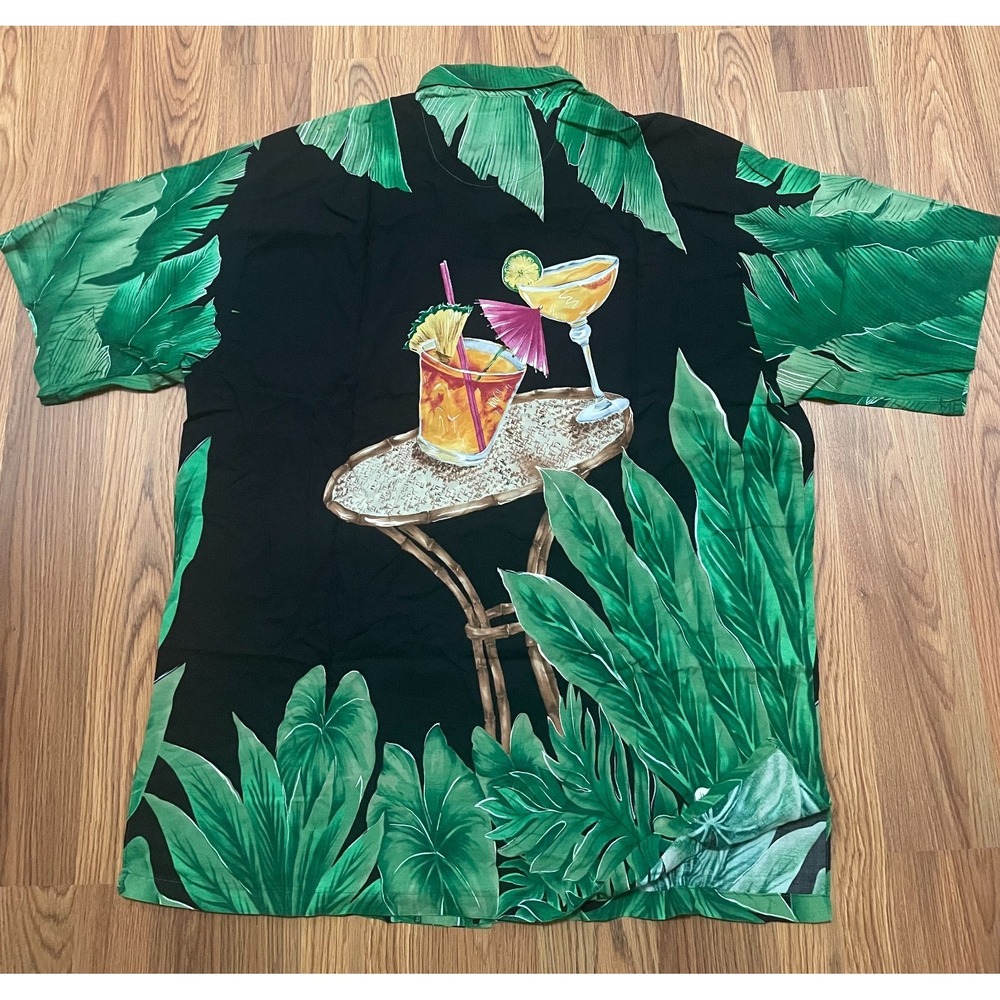 Tori Richard Hawaiian Shirt Mens Extra Large Cocktail Print Short Sleeve - Picture 11 of 11